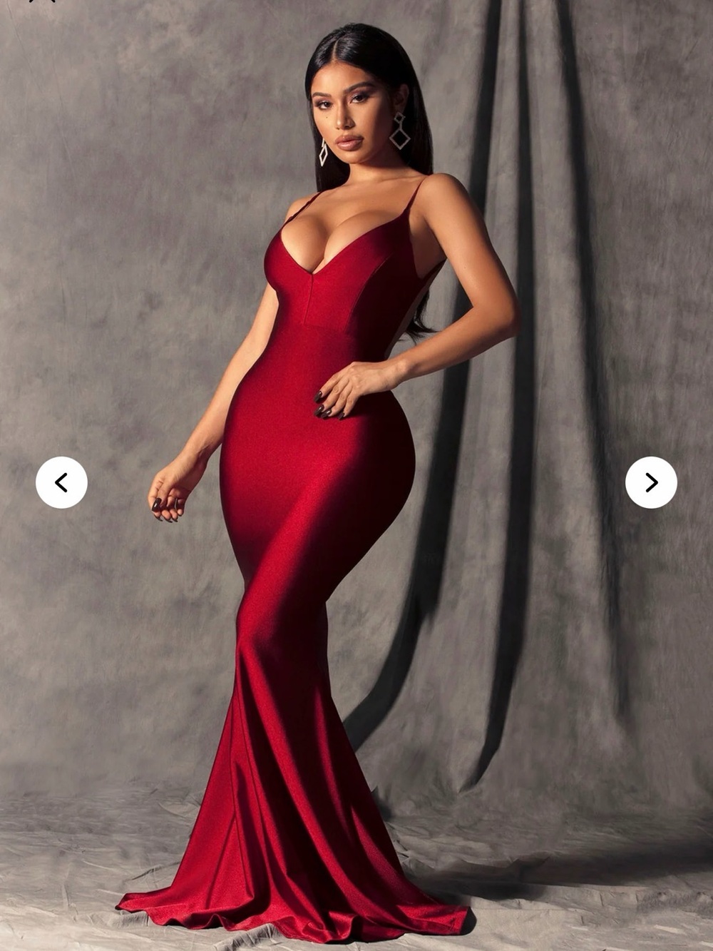 Fashion Nova maxi dress in wine color